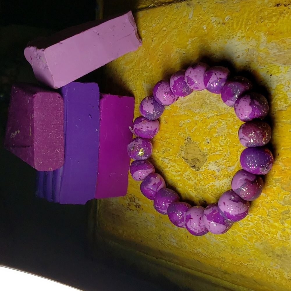 19 Handmade Clay beads
